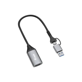 Equip Μετατροπέας USB-A / USB-C male σε HDMI male Γκρι 1τμχ 133498 133498
