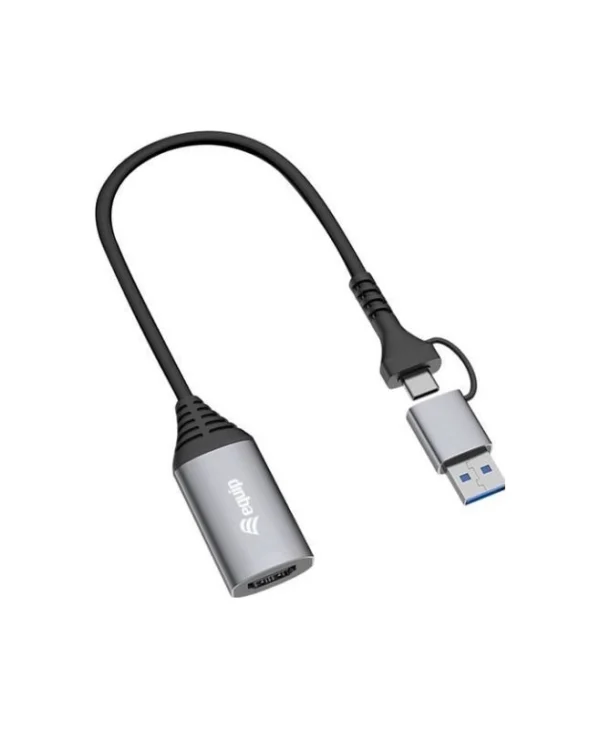 Equip Μετατροπέας USB-A / USB-C male σε HDMI male Γκρι 1τμχ 133498 133498