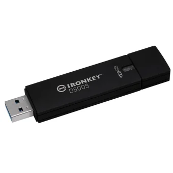 Kingston Ironkey D500s 128GB USB 3.2 Stick Μαύρο