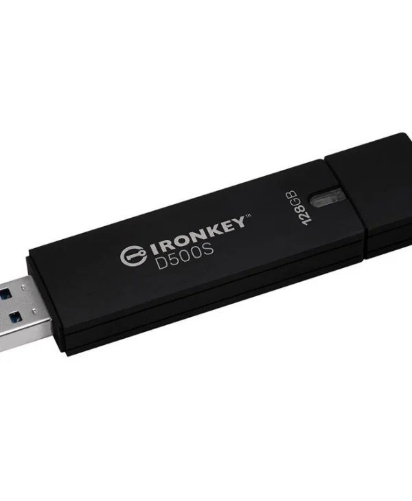 Kingston Ironkey D500s 128GB USB 3.2 Stick Μαύρο