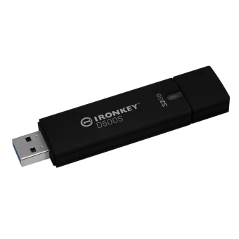 Kingston Ironkey D500s 32GB USB 3.2 Stick Μαύρο
