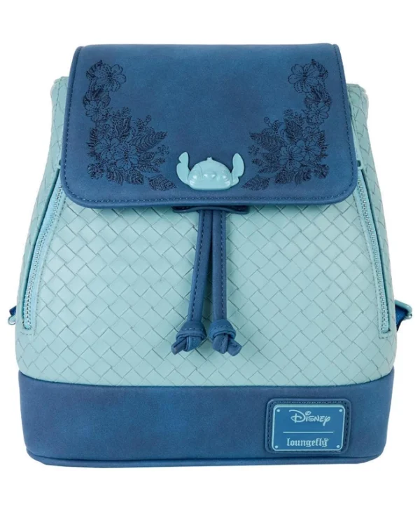 Loungefly Παιδική Τσάντα Πλάτης Μπλε 22.86x11.43x26.67εκ. Disney Stitch Embroidered Mini