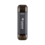 Transcend 128GB USB 3.2 SSD Stick με σύνδεση USB-A & USB-C Μαύρο