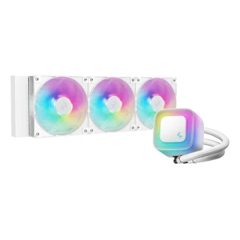 Deepcool LE360 WH (v2) Υδρόψυξη Επεξεργαστή Τριπλού Ανεμιστήρα 120mm για Socket 1700/1200/115x με Λευκό Φωτισμό Λευκή