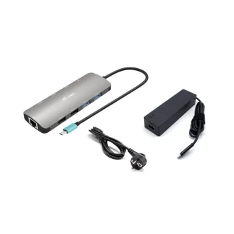 i-tec Metal Nano USB-C Docking Station με HDMI 4K PD Ethernet και σύνδεση 2 Οθονών Ασημί