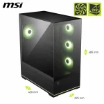 MSI MAG PANO 110R PZ Gaming Midi Tower Κουτί Υπολογιστή με Πλαϊνό Παράθυρο και ARGB Φωτισμό Μαύρο - Image 4