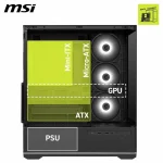 MSI MAG PANO 110R PZ Gaming Midi Tower Κουτί Υπολογιστή με Πλαϊνό Παράθυρο και ARGB Φωτισμό Μαύρο - Image 6