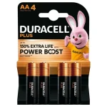 Duracell Plus Αλκαλικές Μπαταρίες AA 1.5V 4τμχ
