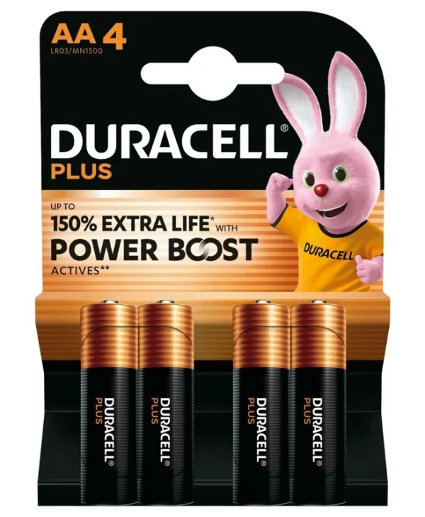 Duracell Plus Αλκαλικές Μπαταρίες AA 1.5V 4τμχ
