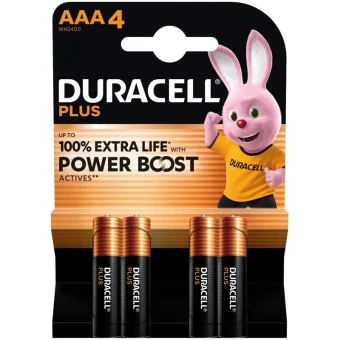 Duracell Plus Αλκαλικές Μπαταρίες AAA 1.5V 4τμχ