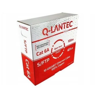 A-LAN S/FTP Cat.6a Καλώδιο Δικτύου Ethernet 100m Γκρι 1τμχ