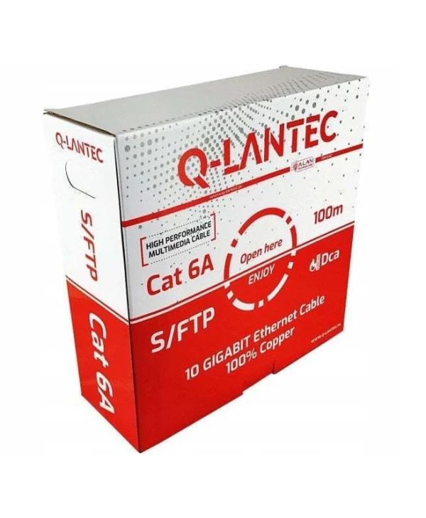 A-LAN S/FTP Cat.6a Καλώδιο Δικτύου Ethernet 100m Γκρι 1τμχ