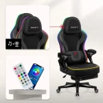 Huzaro Force 4.6 Καρέκλα Gaming με RGB Φωτισμό και Υποπόδιο Μαύρη - Image 2