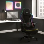 Huzaro Force 4.6 Καρέκλα Gaming με RGB Φωτισμό και Υποπόδιο Μαύρη - Image 4