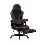 Huzaro Force 4.6 Καρέκλα Gaming με RGB Φωτισμό και Υποπόδιο Μαύρη - Image 6