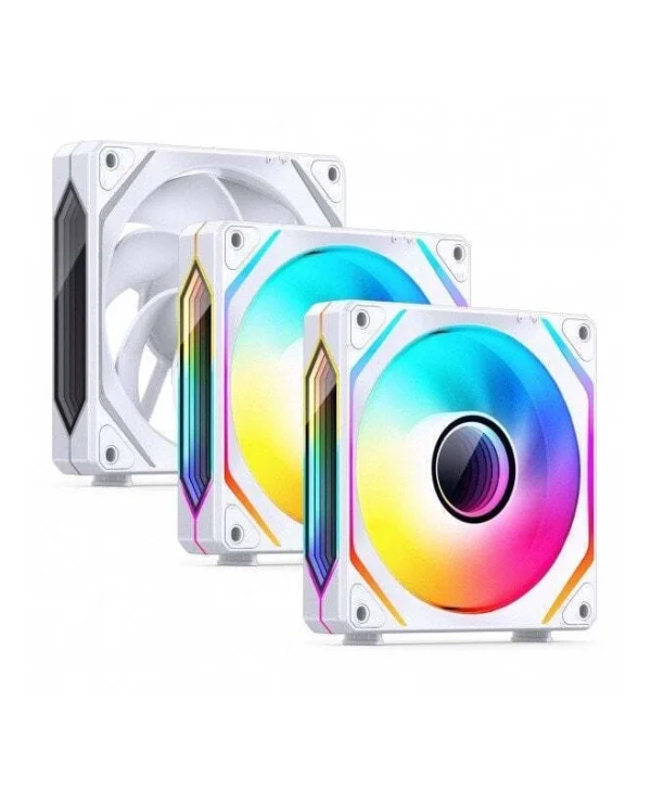 Jonsbo ZL-120WL Case Fan με ARGB Φωτισμό και Σύνδεση 4-Pin PWM 3τμχ Λευκό