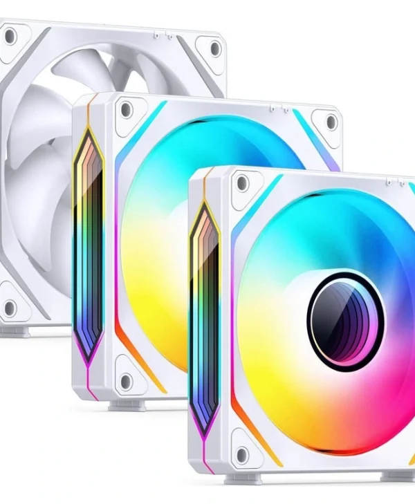 Jonsbo ZL-120W Case Fan με ARGB Φωτισμό και Σύνδεση 4-Pin PWM 3τμχ Λευκό