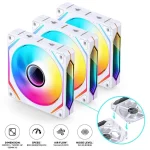 Jonsbo ZL-120W Case Fan με ARGB Φωτισμό και Σύνδεση 4-Pin PWM 3τμχ Λευκό - Image 2