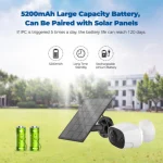 Axred AXRSOL-300 IP Κάμερα Παρακολούθησης Wi-Fi Full HD+ 3MP Αδιάβροχη Μπαταρίας με Αμφίδρομη Επικοινωνία και Φακό 2.4mm SOL-300 - Image 3