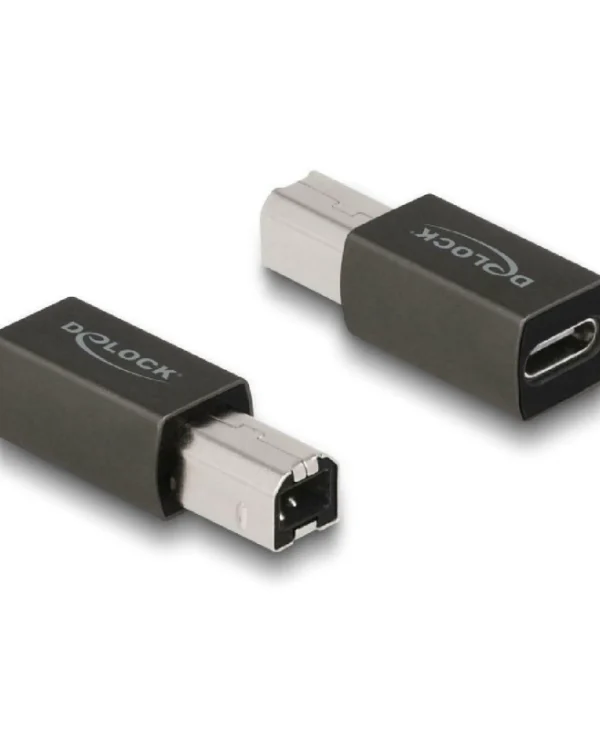 DeLock Μετατροπέας USB-B male σε USB-C female Γκρι 1τμχ 65839 65839