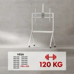 Maclean Energy MC-114 W Βάση Τηλεόρασης Δαπέδου έως 100" και 10kg Λευκό MC-114 W - Image 3