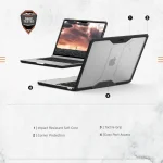 Uag Plyo Laptop Case Compatible Macbook Air 13 Inch 2022 2023 2024 Transparent Black - Image 14