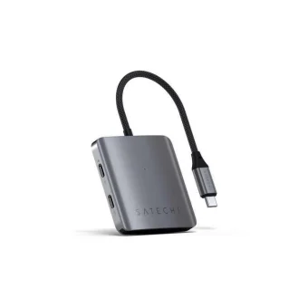 Satechi USB-C Docking Station με PD Γκρι (ST-H4CPDM)