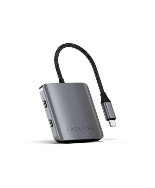 Satechi USB-C Docking Station με PD Γκρι (ST-H4CPDM)