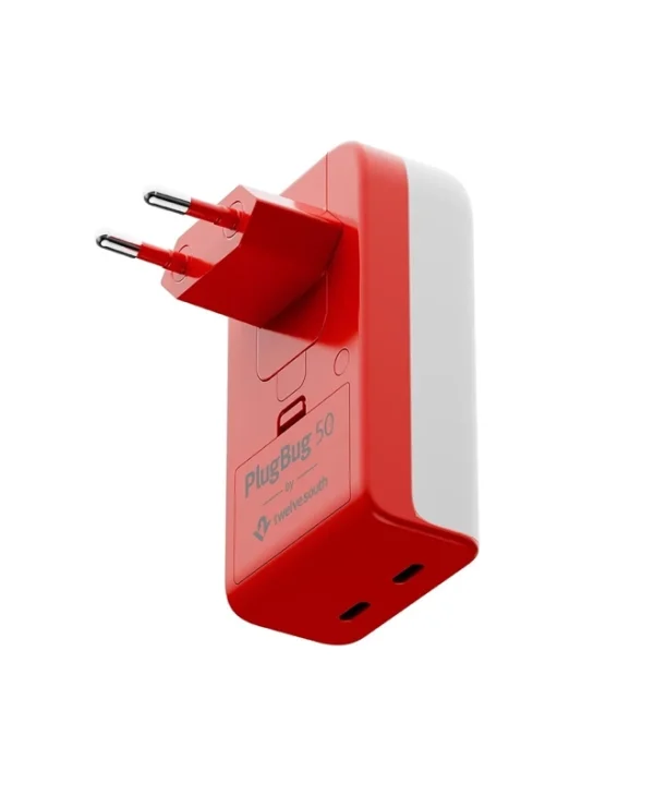 Twelve South Φορτιστής Χωρίς Καλώδιο GaN με 2 Θύρες USB-C 50W Power Delivery Λευκός (PlugBug)