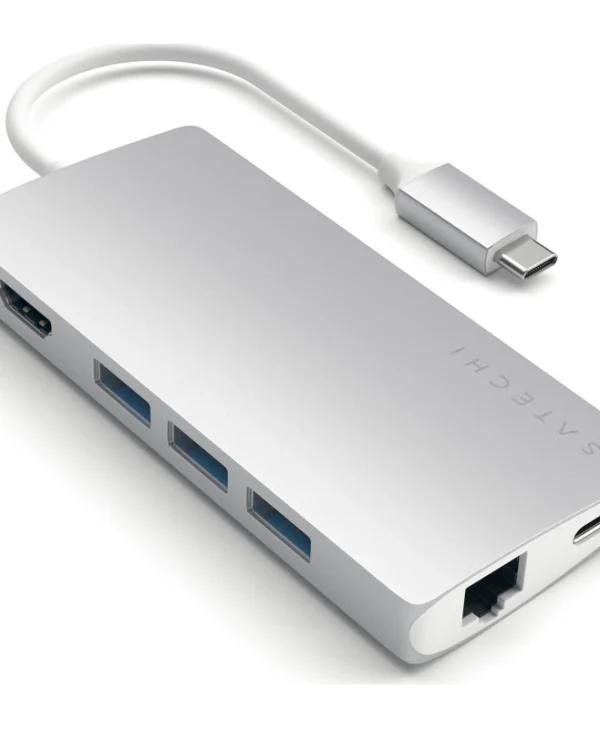 Satechi USB-C Docking Station με HDMI 4K PD Ethernet Ασημί (ST-TCMA2S) ST-TCMA2S