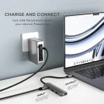 Satechi 4-in-1 Slim Multiport Adapter USB-C Docking Station με HDMI 4K PD Γκρι - Image 3