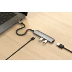 Satechi 4-in-1 Slim Multiport Adapter USB-C Docking Station με HDMI 4K PD Γκρι - Image 7