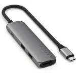 Satechi 4-in-1 Slim Multiport Adapter USB-C Docking Station με HDMI 4K PD Γκρι - Image 9