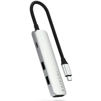 Satechi USB-C Docking Station με HDMI 4K PD Ασημί (ST-P4SS)