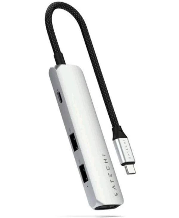 Satechi USB-C Docking Station με HDMI 4K PD Ασημί (ST-P4SS)