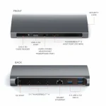 Satechi USB-C Docking Station με 4K PD Ethernet και συνδεση 2 Οθονών Γκρι (ST-UCT4DM) - Image 3