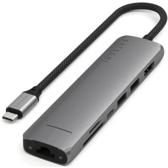 Satechi USB-C Docking Station με HDMI 4K PD Ethernet Γκρι (ST-P7SM)