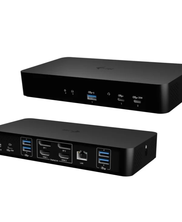 i-tec USB-C Docking Station με HDMI/DisplayPort 4K PD Ethernet Μαύρο (CAINTGDUAL4KDOCPD) CAINTGDUAL4KDOCPD