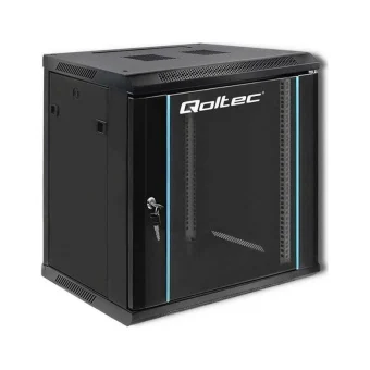 Qoltec Επιτοίχια Καμπίνα Rack 12U Μαύρο 54464 54464