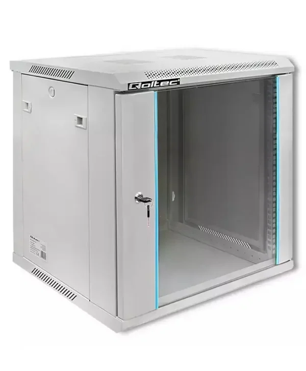 Qoltec Επιτοίχια Καμπίνα Rack 12U Γκρι 54485 54485