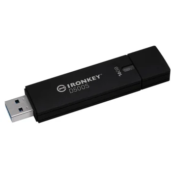 Kingston Ironkey D500s 16GB USB 3.2 Stick Μαύρο