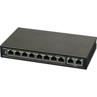 Pulsar S108 PoE Unmanaged L2 PoE+ Switch με 10 Θύρες Ethernet S108