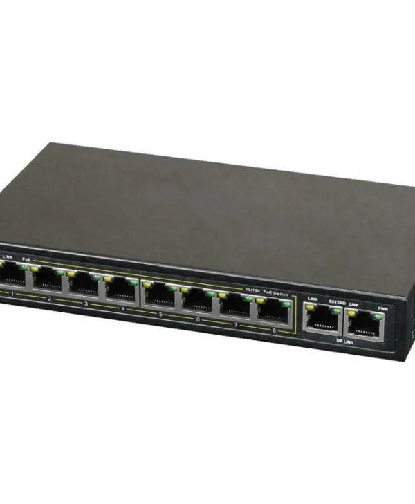 Pulsar S108 PoE Unmanaged L2 PoE+ Switch με 10 Θύρες Ethernet S108