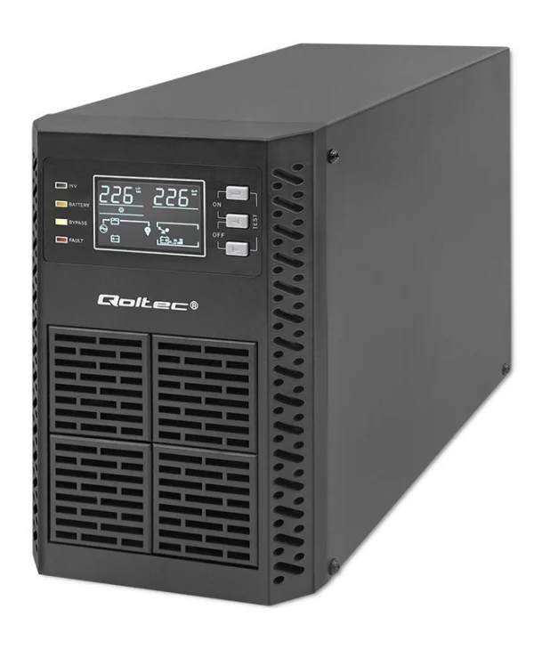 Qoltec UPS 1000W με 2 Schuko Πρίζες