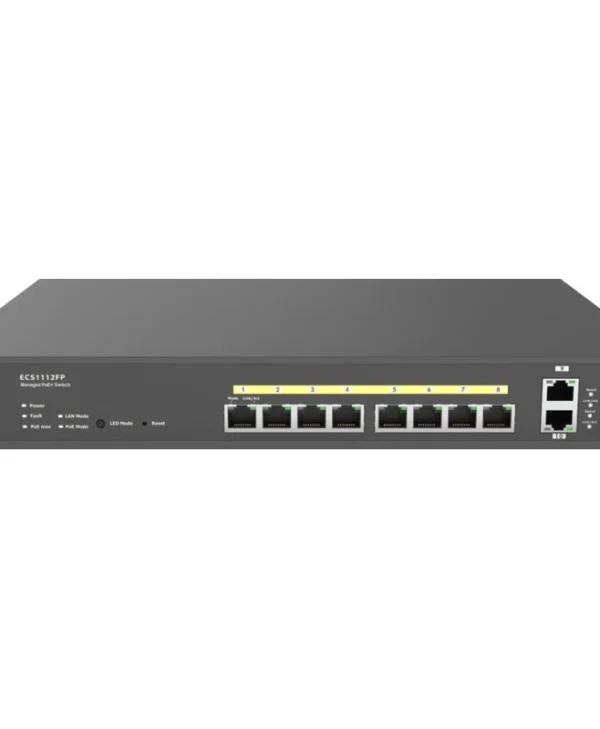 EnGenius ECS1112FP Managed L2 PoE+ Switch με 8 Θύρες Gigabit (1Gbps) Ethernet και 8 SFP Θύρες ECS1112FP
