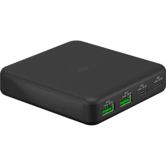 Goobay Βάση Φόρτισης GaN με 2 Θύρες USB-A και 2 Θύρες USB-C 65W Power Delivery σε Μαύρο χρώμα (65813) 65813