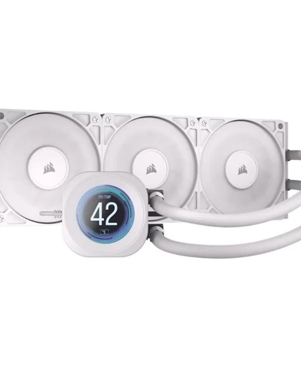Corsair NAUTILUS 360 RS LCD Υδρόψυξη Επεξεργαστή Τριπλού Ανεμιστήρα 120mm για Socket AM4/AM5/1700 Λευκή