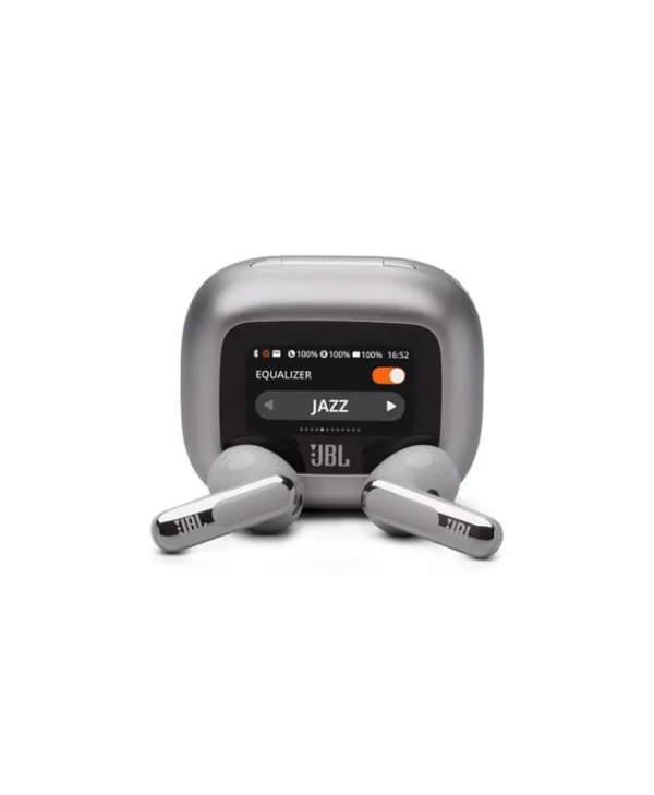 JBL Live Flex 3 Earbud Bluetooth Handsfree Ακουστικά με Αντοχή στον Ιδρώτα και Θήκη Φόρτισης Ασημί