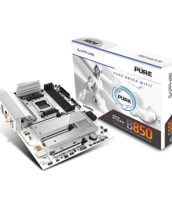 Sapphire PURE B850A WIFI7 Motherboard ATX με AMD AM5 Socket 52123-11-40G 52123-11-40G