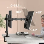 Onkron Βάση Γραφείου για 2 Οθόνες έως 32" (D221E-B) D221E-B - Image 2